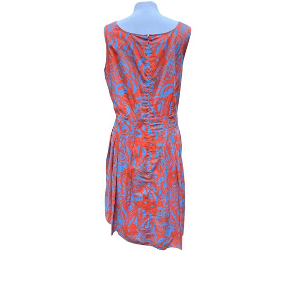 Talbots Dress Women’s 18w Blue Orange Floral Fit & Flare Design Knee Length - Picture 9 of 9